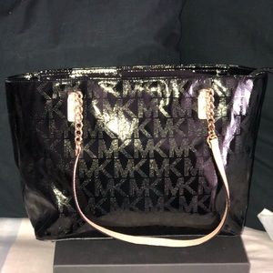 NWOT Michael Kors “MK” embossed shoulder bag